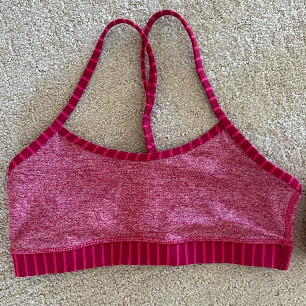 lululemon athletica Pink Heathered Sports Bra